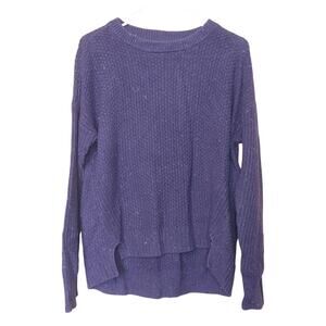Universal Thread Size Small S High Low Purple Sweater Long Sleeve Organic Cotton